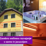 Zasebno wellness razvajanje za dva s savno in jacuzzijem