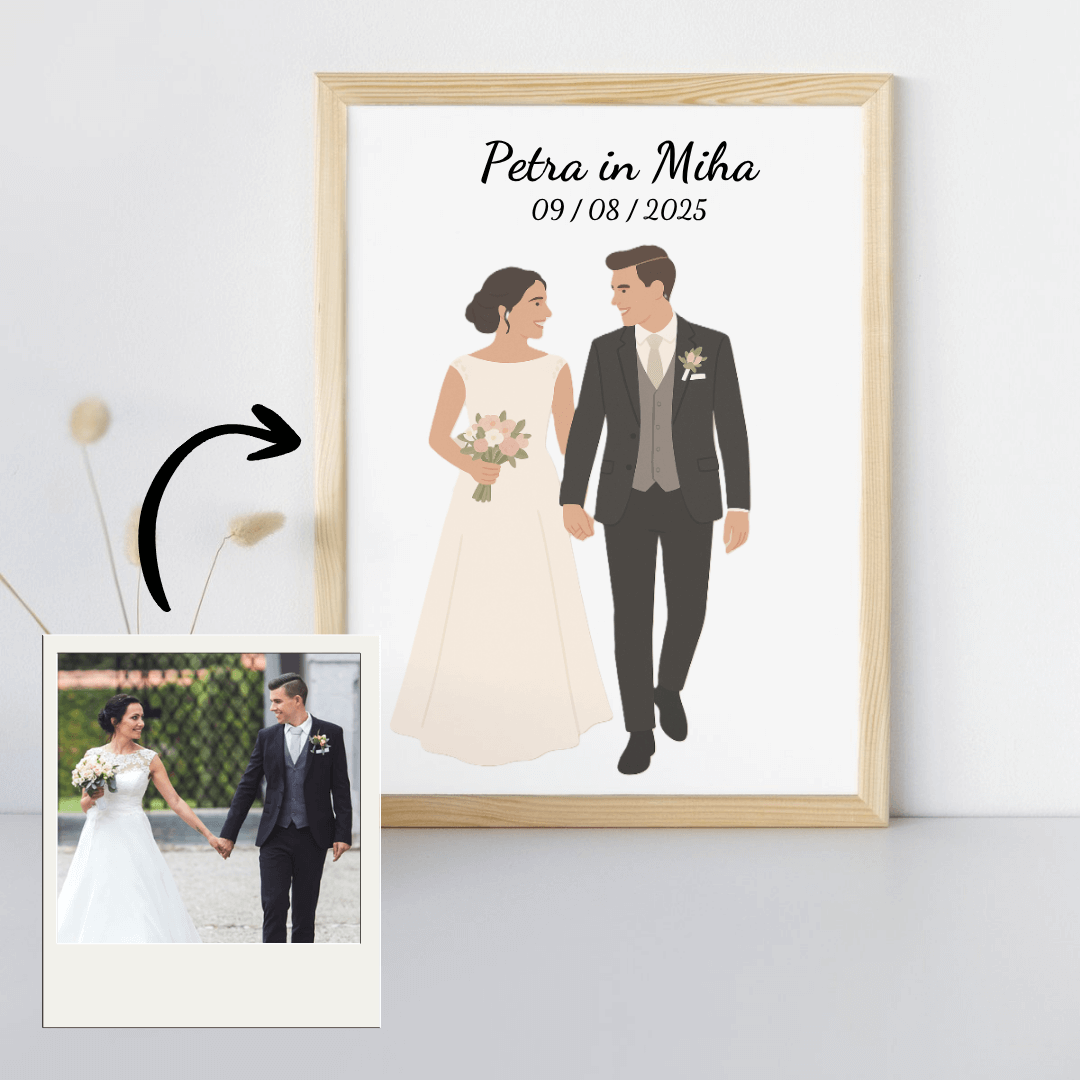 Personaliziran portret za pare