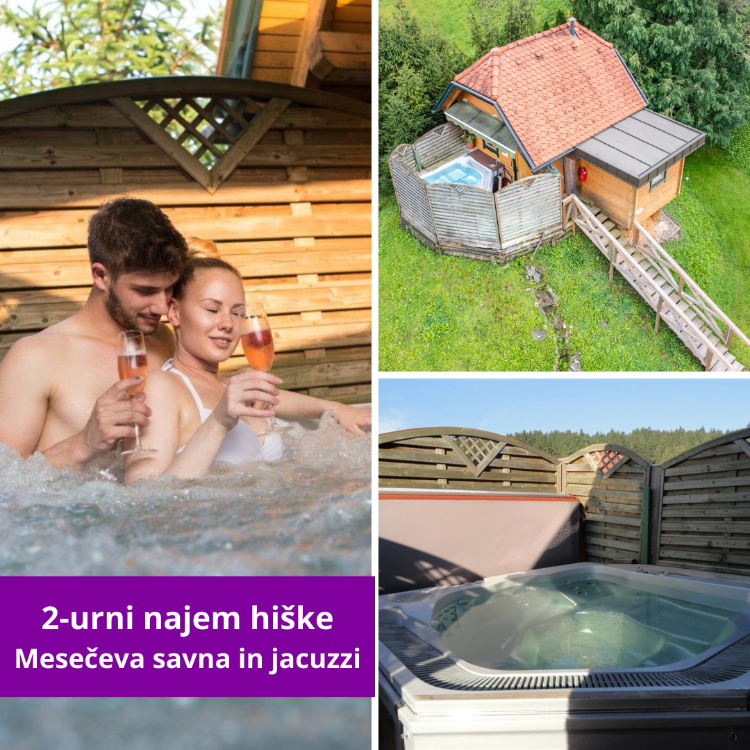 Najem koče z jacuzzijem za dva