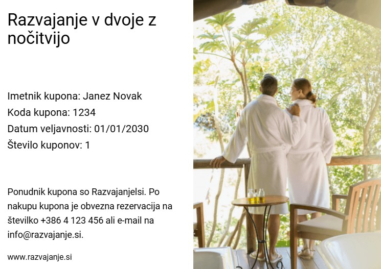 Kupon Razvajanje.si